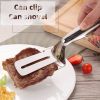 Stainless Steel Steak Clip Pancake Barbecue Spatula Clip BBQ Tongs Frying Fish Spatula Clip Bread Clip Household Kitchen Tool - 201 Stainless steel